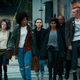 Anna Jacoby-Heron (left), Gabrielle Maiden, Millie Bobby Brown, Linnea Berthelsen, Kai Greene, James Landry Hébert (Photo: Netflix)